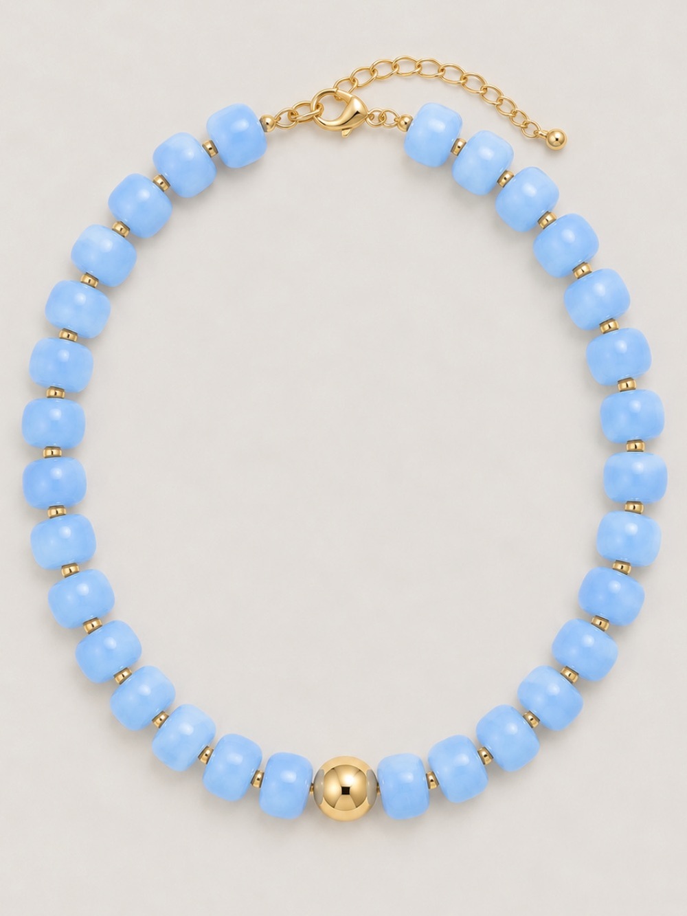 New! Light Blue Beaded Dopamine Necklace NWOT